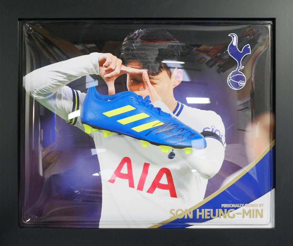 Tottenham boot signed by Son Heung-Min - Memorabilia Framers Shop